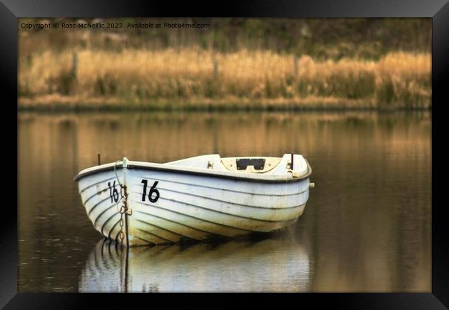 Small rowing boat Framed Print by Ross McNeillie