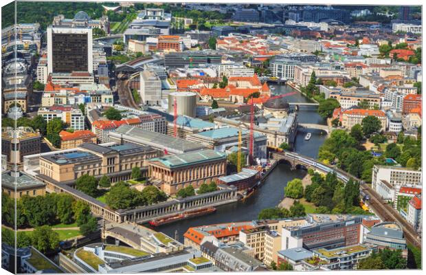 Berlin Aerial View Canvas Print by Artur Bogacki