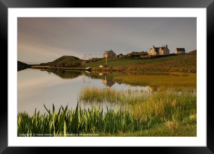 Tranquil Dawn in Tolsta Chaolais Framed Mounted Print by Kasia Design