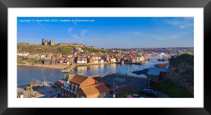 Whitby bay Framed Mounted Print by Kevin Elias
