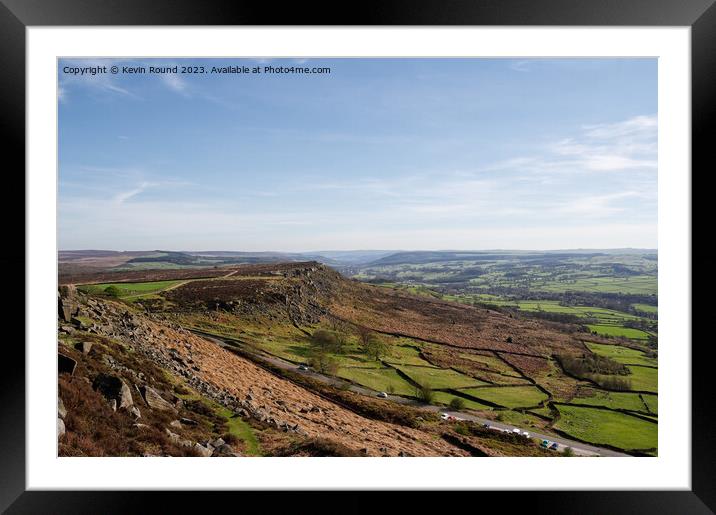 View for Curbar Edge Framed Mounted Print by Kevin Round
