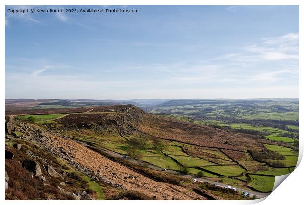 View for Curbar Edge Print by Kevin Round