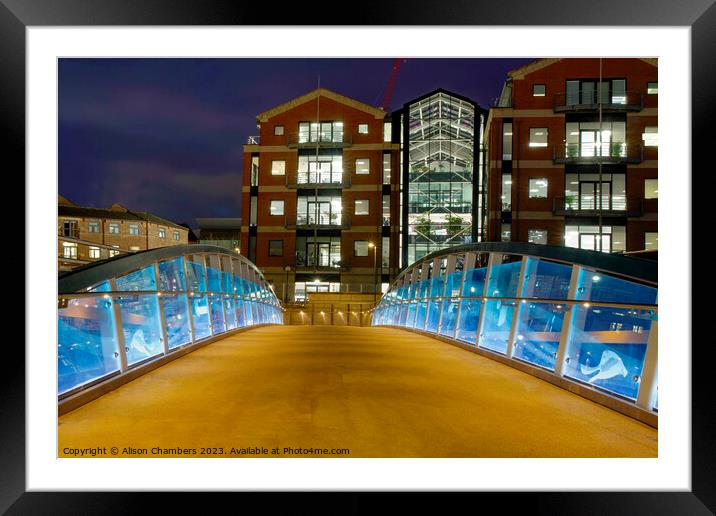 Leeds David Oluwale Bridge Framed Mounted Print by Alison Chambers