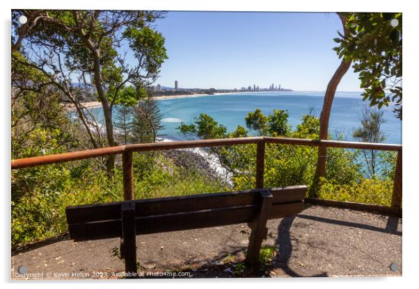 View from Burleigh Heads National Park  on a sunny Acrylic by Kevin Hellon