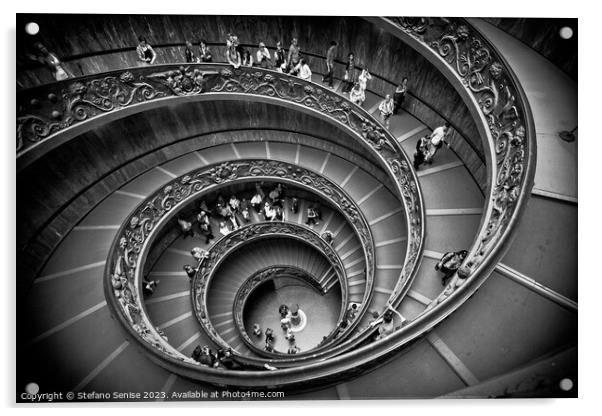 Vatican Museums Spiral Staircase Acrylic by Stefano Senise