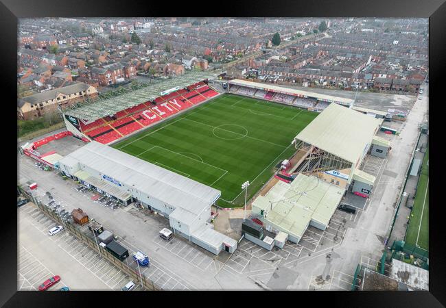 Sincil Bank Lincoln City Framed Print by Apollo Aerial Photography