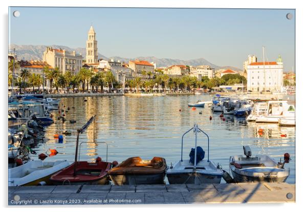 Matejuska Bay - Split Acrylic by Laszlo Konya