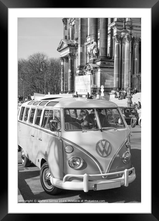 Berlin - Volkswagen Camper Framed Mounted Print by Stefano Senise