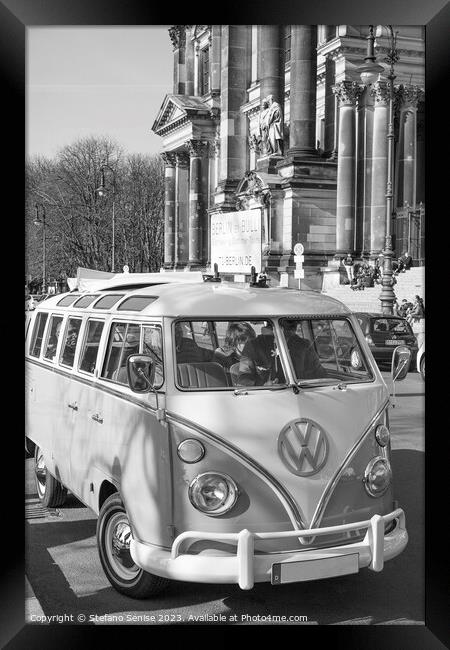 Berlin - Volkswagen Camper Framed Print by Stefano Senise