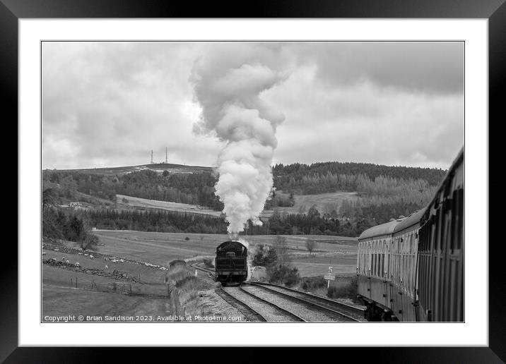 Steam Train changing ends Framed Mounted Print by Brian Sandison