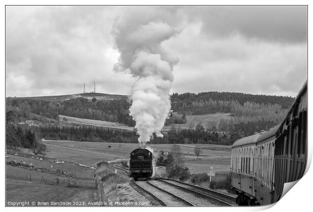 Steam Train changing ends Print by Brian Sandison