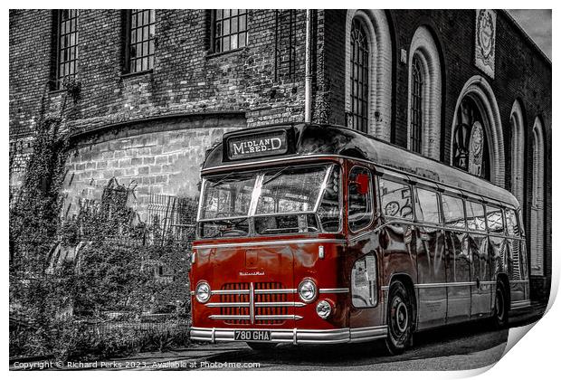 Old Midland Red bus Print by Richard Perks