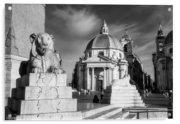 Rome - Piazza del Popolo Acrylic by Stefano Senise