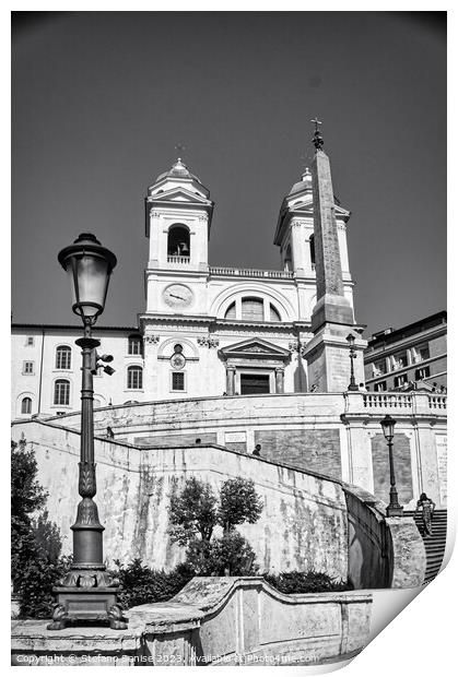 Timeless Beauty of Trinit dei Monti Church Print by Stefano Senise