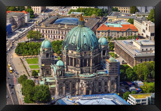 Berlin Cathedral From Above Framed Print by Artur Bogacki