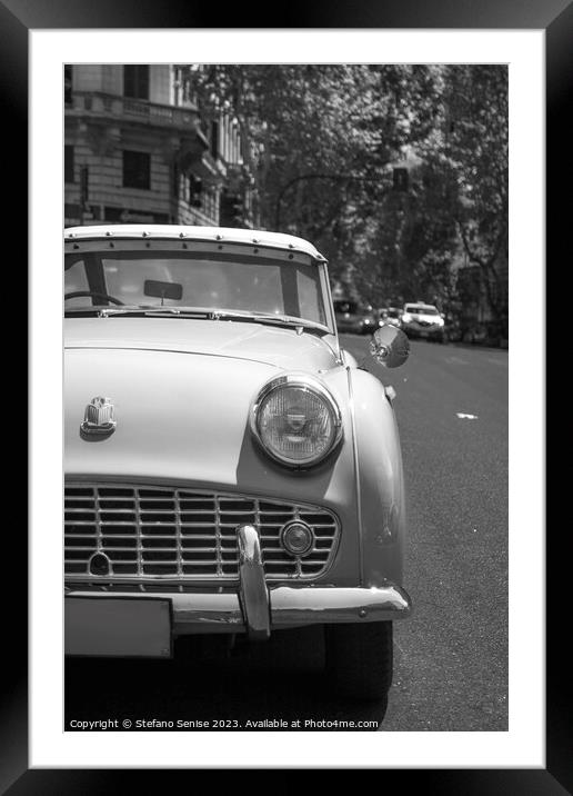 Triumph TR3 in Rome Framed Mounted Print by Stefano Senise