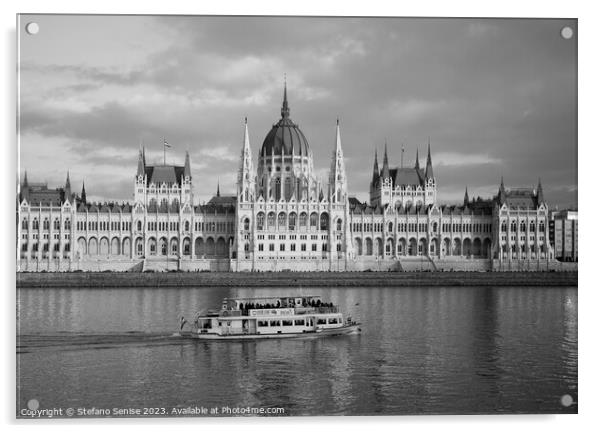 Majestic Hungarian Parliament Building Acrylic by Stefano Senise