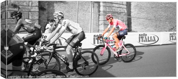 Froome wins the pink jersey  Canvas Print by Stefano Senise