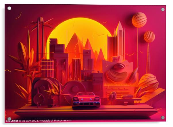 City Paper Art Acrylic by Craig Doogan Digital Art