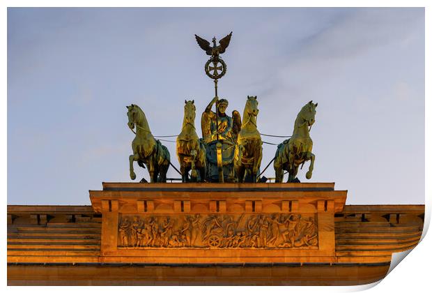 Quadriga Of The Brandenburg Gate Print by Artur Bogacki