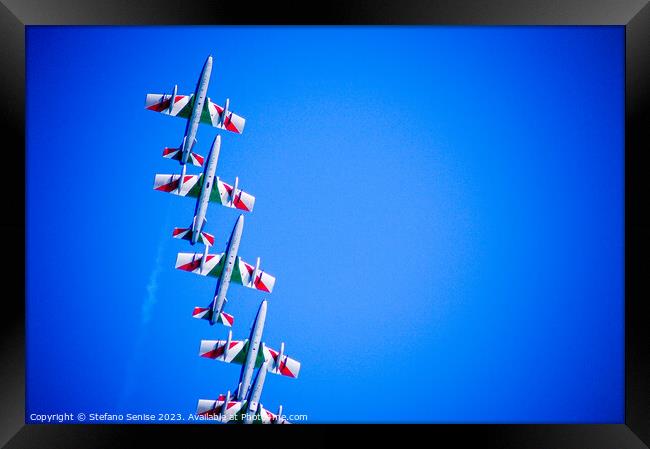 Spectacular Italian Airshow Stunt Framed Print by Stefano Senise