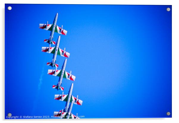 Spectacular Italian Airshow Stunt Acrylic by Stefano Senise
