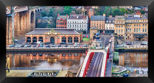 Across the Swing Bridge Framed Print by Valerie Paterson