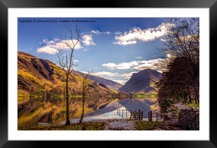 Majestic Buttermere Lake District Landscape Framed Mounted Print by phil pace