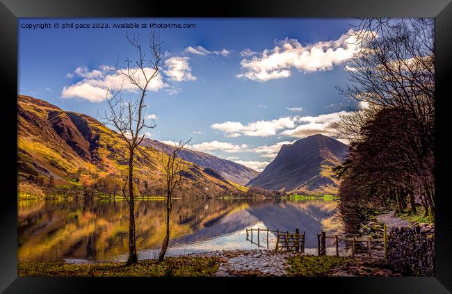Majestic Buttermere Lake District Landscape Framed Print by phil pace