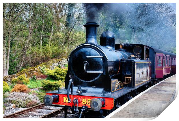 No85 at Oxenhope - 02 Print by Trevor Camp