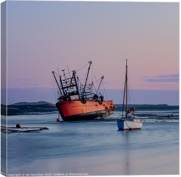 Boats at Brancaster Staithe Canvas Print by Ian Saunders