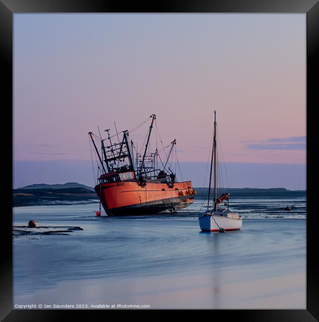 Boats at Brancaster Staithe Framed Print by Ian Saunders