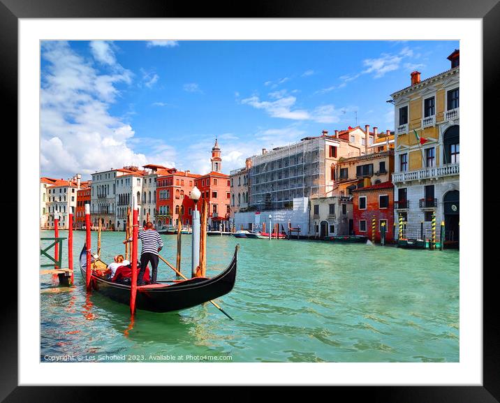 Venice Framed Mounted Print by Les Schofield