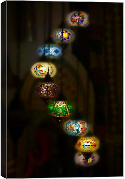 Moroccan Lanterns Canvas Print by Alison Chambers
