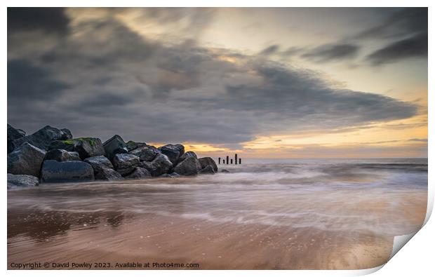 Raw Power of Nature at Hopton Beach Print by David Powley