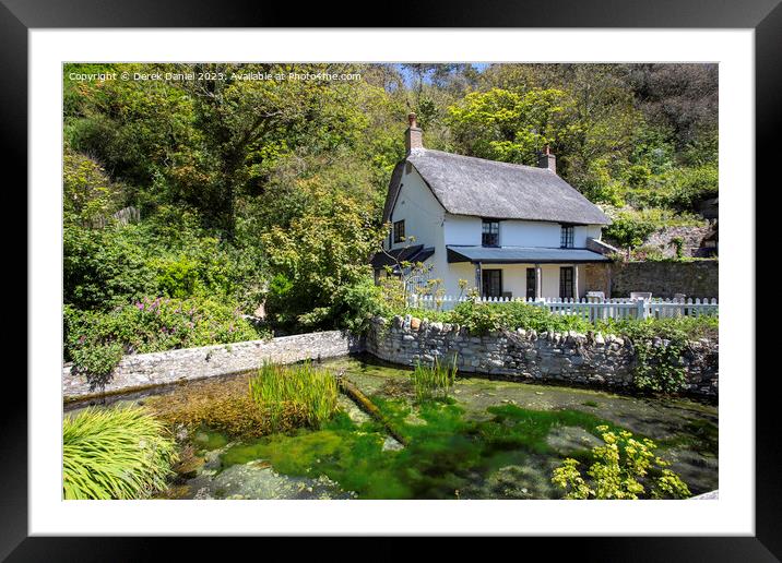 Fairytale Cottage in a Picturesque Village Framed Mounted Print by Derek Daniel
