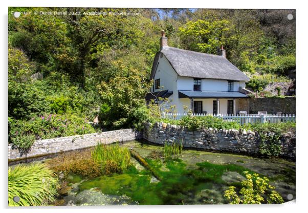 Fairytale Cottage in a Picturesque Village Acrylic by Derek Daniel