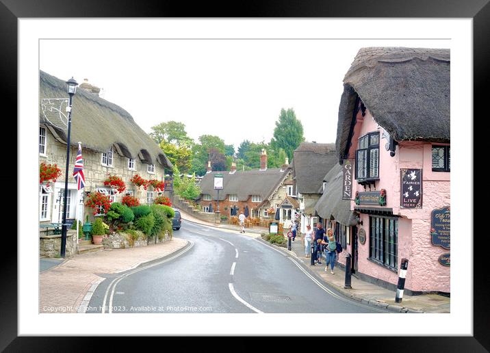 Enchanting Charm of Shanklin's Thatched Village Framed Mounted Print by john hill