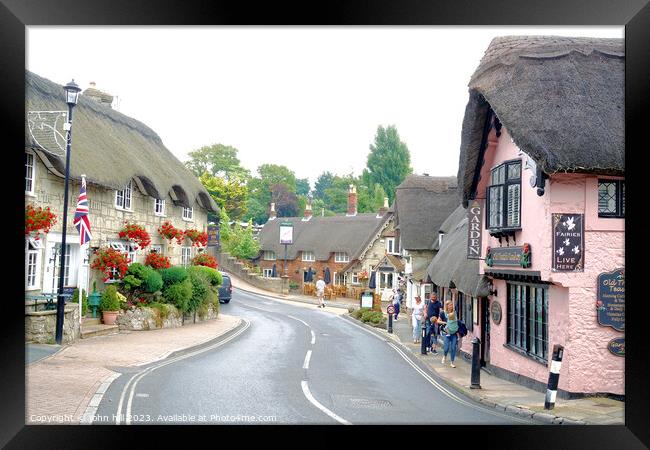 Enchanting Charm of Shanklin's Thatched Village Framed Print by john hill