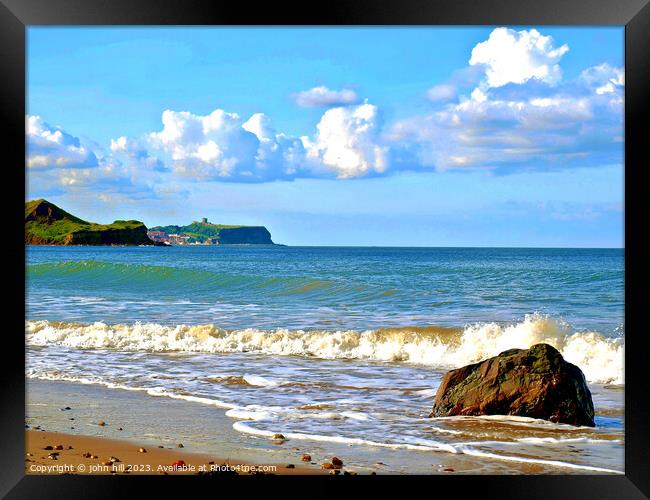 Majestic View of Scarborough Bay Framed Print by john hill