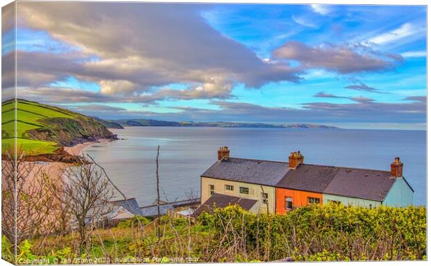 Start Bay, from Hallsands village  Canvas Print by Ian Stone