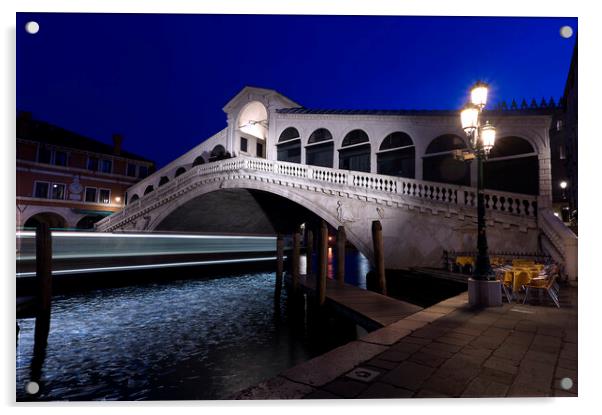 Rialto Bridge Acrylic by Tony Bishop
