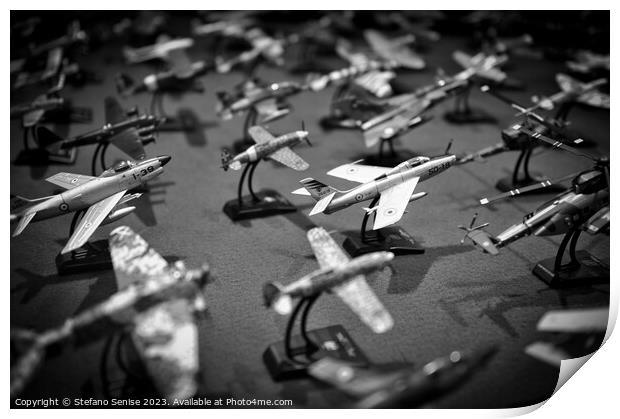 Airplane Collection - Black and White Print by Stefano Senise