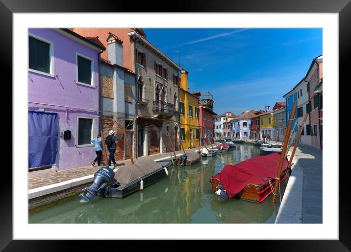 The wonderful Burano Framed Mounted Print by Tony Bishop