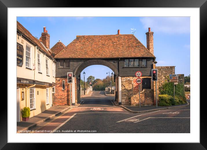 Barbican Gate Framed Mounted Print by Darrell Evans