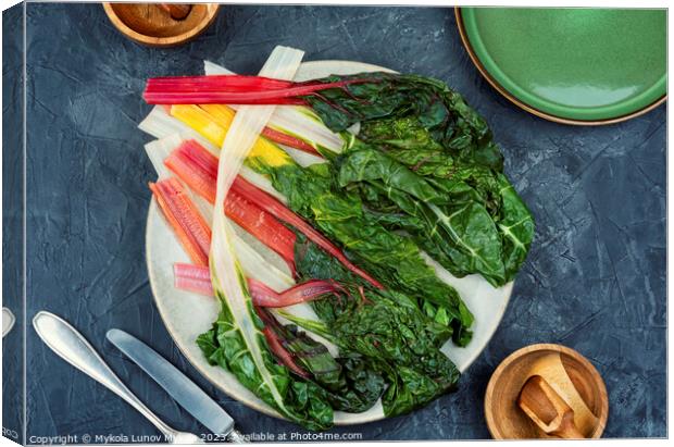 Sauteed swiss chard Canvas Print by Mykola Lunov Mykola