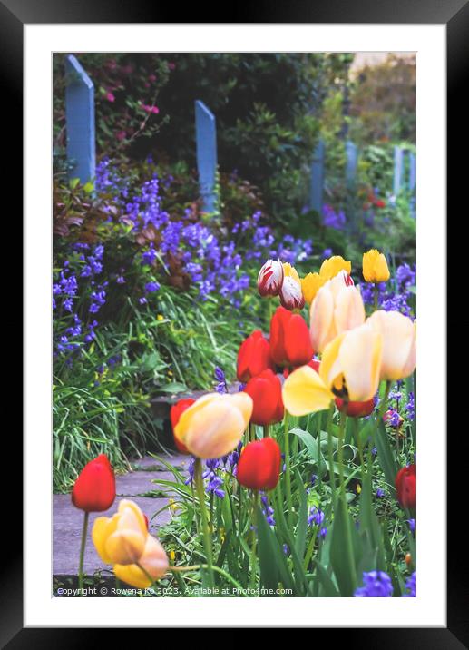 Secret Monet Garden in Bath Framed Mounted Print by Rowena Ko