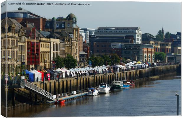 Quayside living Canvas Print by andrew saxton