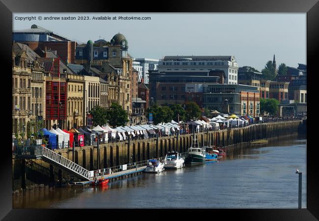 Quayside living Framed Print by andrew saxton