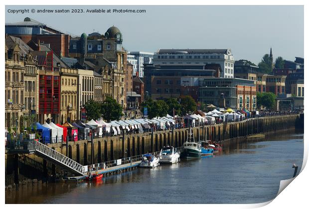 Quayside living Print by andrew saxton